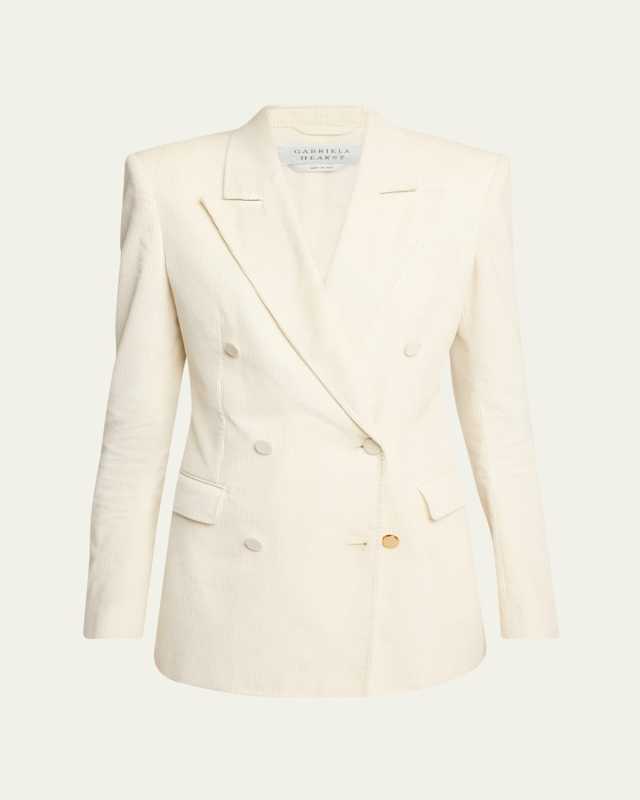 Gavin Double-Breasted Corduroy Blazer